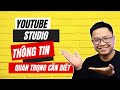 7 thng tin quan trng  youtube studio nh sng to cn nm r nu mun pht trin knh bn vng