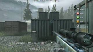 COD 4  quick scope 1v1 Suh ShaKedown vs. II 216 Nazzty