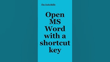 How to Open MS Word with a shortcut key #shortfeed #windows10 #shortcut #all #key #word  #msoffice