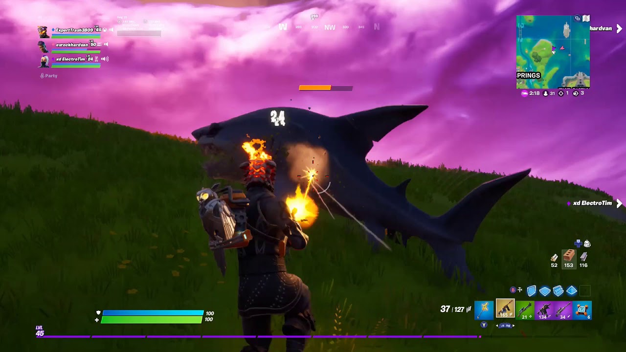 Fortnite loot sharks drop the best loot - YouTube