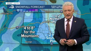 A few flurries are possible tonight, with a drop in temperature next week