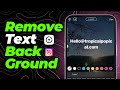 How to Remove Text Background in Instagram Story 2025