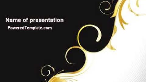 Gold Ornament PowerPoint Template by PoweredTemplate.com