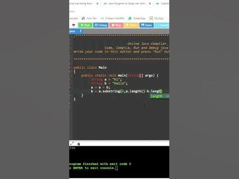 Java program to swap to two strings without using third variable # ...
