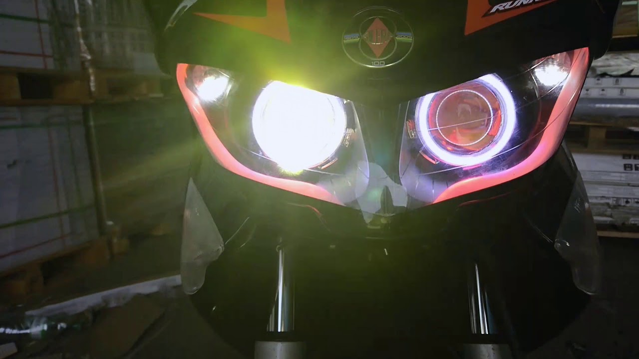 Motorbike deamon angel eye gilera runner - YouTube