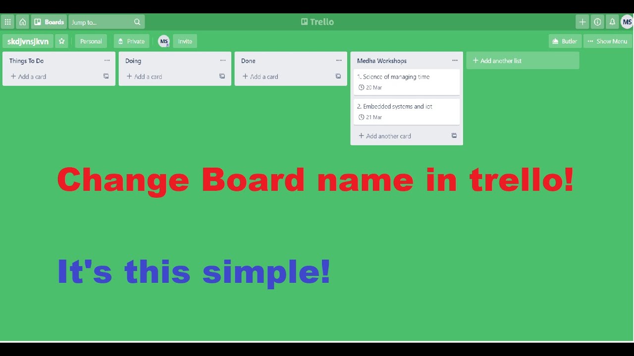 How To Change Trello Board Name