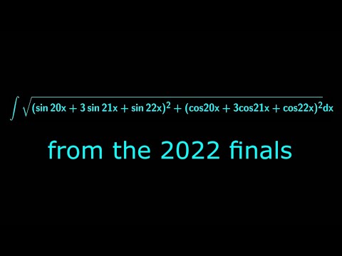 a quick antiderivative problem from the MIT integration bee finals (2022) 