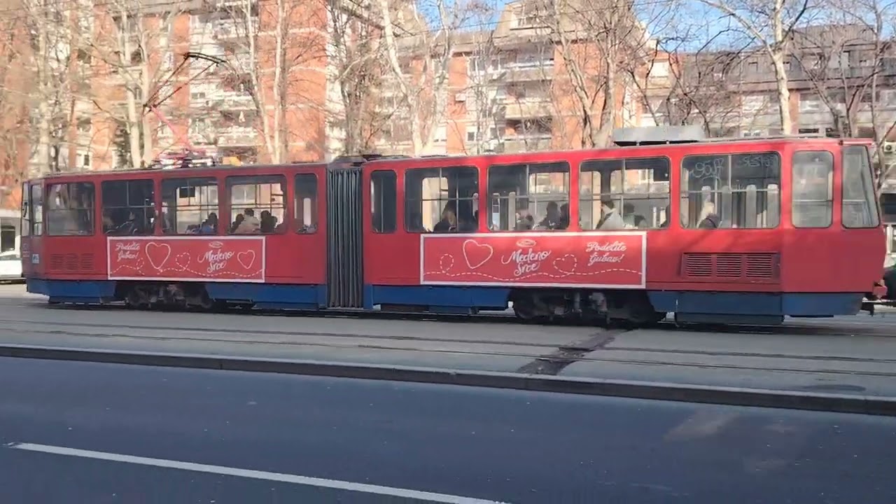 Katice (tatra kt-4) Bozankaja trams lines 5.6.7 Belgrade