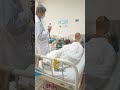 Nephrologist conducts ward rounds for patients whose urine protein has turned negative