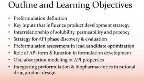 AAPS PF 101 1 Introduction: Preformulation and Biopharmaceutical Considerations in Drug Product