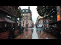 Walking in the Heavy rain morning walk Bordeaux 4k France |Oct 2021| Rain sounds for sleeping ASMR