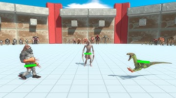 1v1v1 Infernals vs Primates vs Carnivore - Animal Revolt Battle Simulator