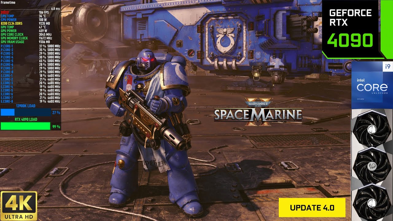 Warhammer 40K Space Marine 2 Patch 4.0 - 4K DLSS Ultra Settings | RTX ...
