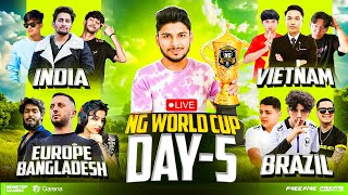 NG WORLD CUP LEAGUE DAY 5 🏆 BRAZIL, NG, AFF, TSG, NL, OG, VINCENZO 🔥💀#nonstopgaming -free fire live