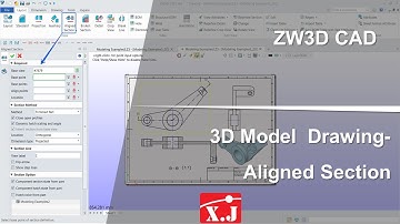 ZW3D คู่มือ สอนการใช้งาน Drawing - View - Aligned Section