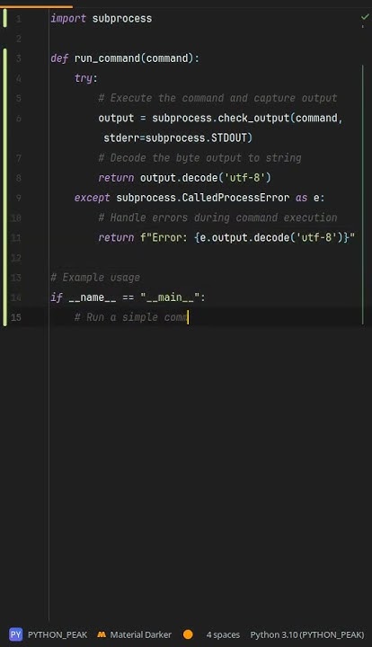 How can subprocess.check_output capture command output? Capture Command ...
