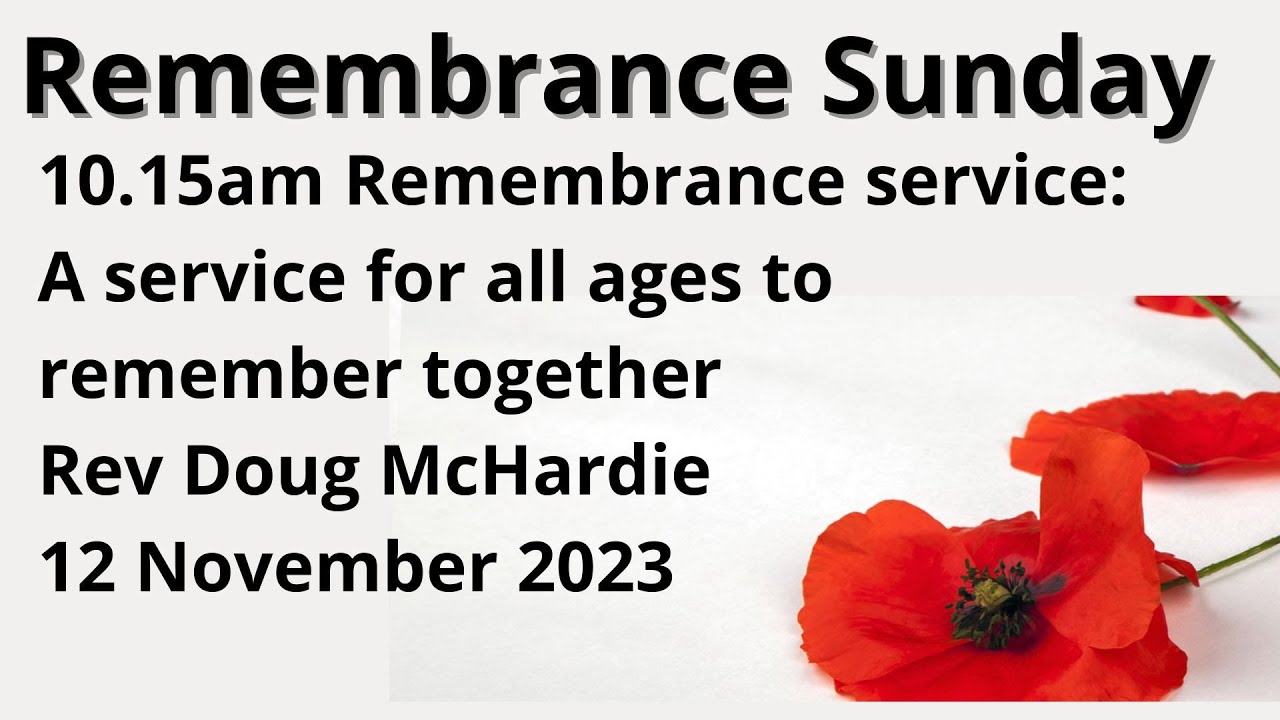 Remembrance Sunday Sermon 12 November 2023 YouTube