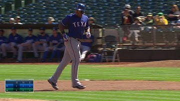 TEX@OAK: Beltre rips an RBI single to left field