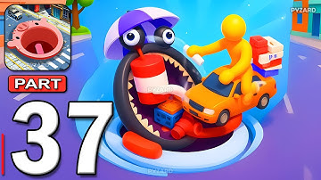 Hole.io - Gameplay Walkthrough Part 37 - Swallow Everything & Dominate the City (Android, iOS)