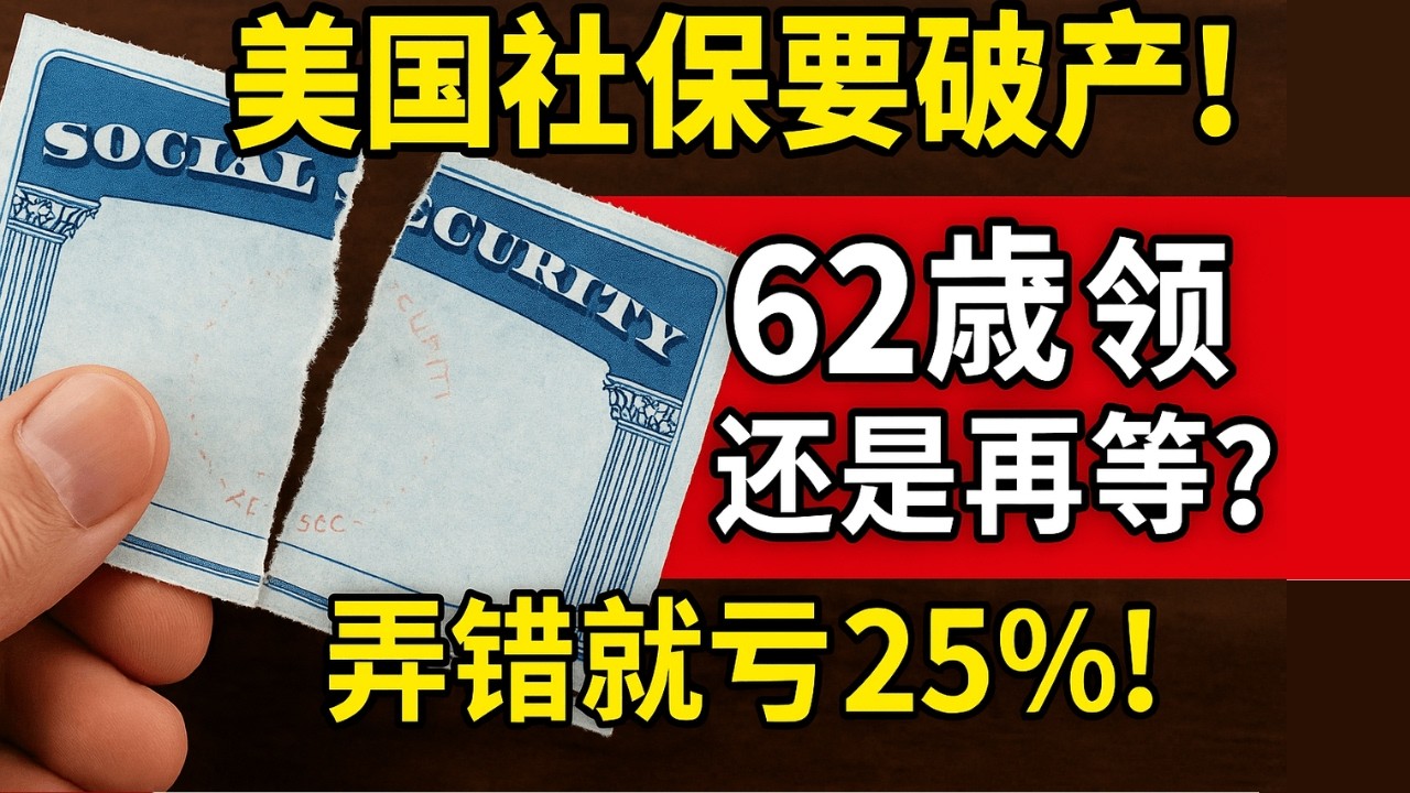 美国社安金要破产！62岁领还是等？弄错就亏25%！