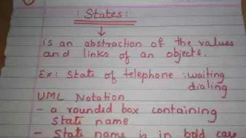 VTU MCA OOMD: state modeling