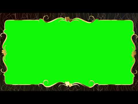 Golden Wedding Frame Green Screen Video Effect HD