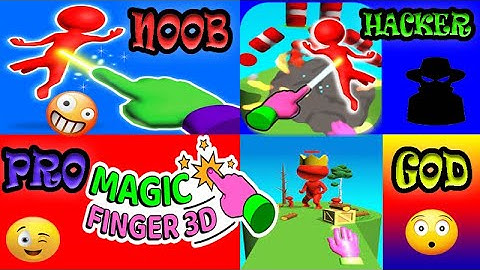 MAGIC FINGER 3D - NOOB vs PRO vs HACKER vs GOD Android Gameplay Part 1