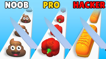 NOOB vs PRO vs HACKER in Slice Tycoon