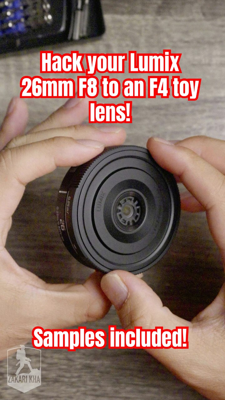 LUMIX S 26mm F8 （F4改） レンズのF値を明るくする！？LUMIX S 26mm F8のレンズをF4にお