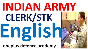 Army Clerk/SKT English Classes,Army clerk paper,army clerk english passage,army clerk question paper