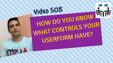 Learn Excel - Video 508-  VBA -  How to import USERFORM Controls Part1