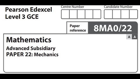 Edexcel AS-Maths Mechanics November 2021 paper. My solutions.