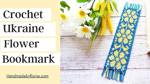 Learn to Crochet a Beautiful Ukraine Flower Bookmark