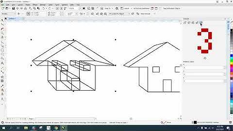 Corel Draw Tips & Tricks 3D drawing of like a cube or a house EXTRUDE