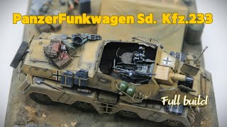 1/35 Panzerfunkwagen Sd.Kfz.233 AFV club Full build assembly Desert diorama ww2 tank 프라모델 탱크 사막디오라마