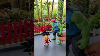 Goku and Hulk fight for power #dragonball #goku #actionsfigures