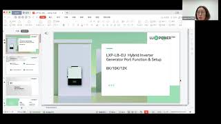 LXP-LB-EU Hybrid Inverter Generator Port Function & Setup 8K/10K/12K  Online Training screenshot 3