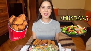 MUKBANG! САЛАТ ЦЕЗАРЬ И КУРИННЫЕ НАГЕТСЫ MUKBANG! САЛАТ ЦЕЗАРЬ И КУРИННЫЕ НАГЕТСЫ