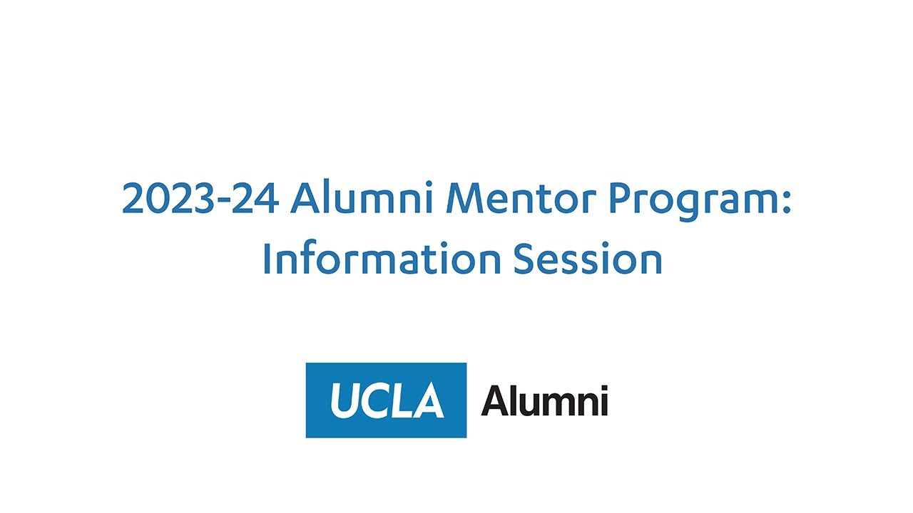 2023-24 Alumni Mentor Program: Information Session