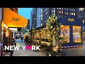 [4K]🇺🇸NYC Christmas Walk🎄UES, Madison Ave(Part2) Holiday Decorations✨Dinner at Serafina🍕Dec.15 2021