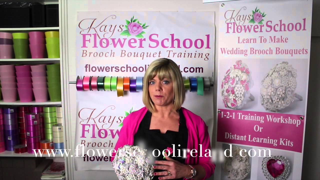 Brooch Bouquet Training at Kays Flower school YouTube