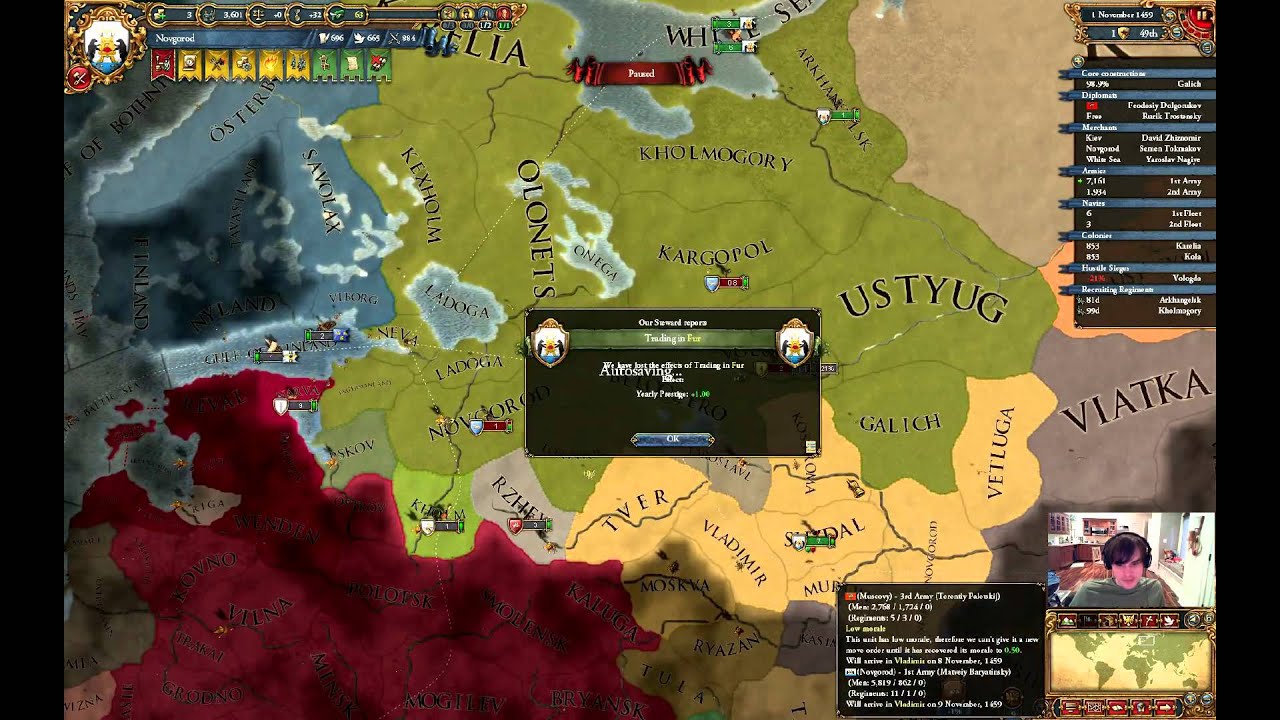 Lets Play Europa Universalis IV (EU4) Russian Republic (Hard, AI