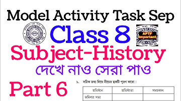 Model activity task class 8 history part 6 | History part 6 model activity task | Class 8 history