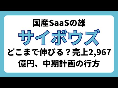 国産SaaSの雄・サイボウズはどこまで伸びる？売上2,967億円、中期計画の行方