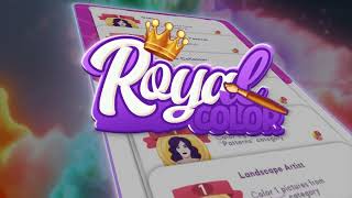 Relax with the Royal Color - Paint by Number. iOS / Android game. Collection screenshot 2