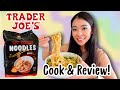 Trader Joe's SPICY Squiggly Knife Cut Noodles with spicy garlic sesame sauce