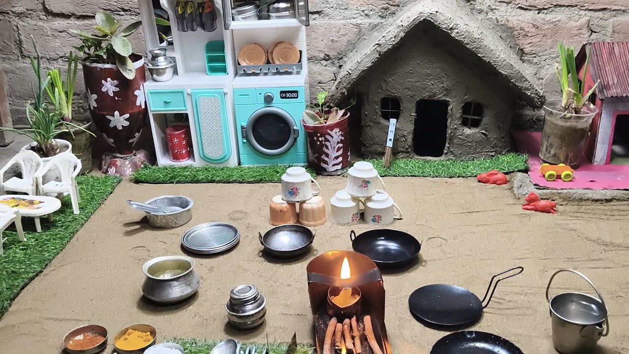 Tiny Omelette! Miniature Egg Recipe in My Mini Kitchen | So Satisfying 