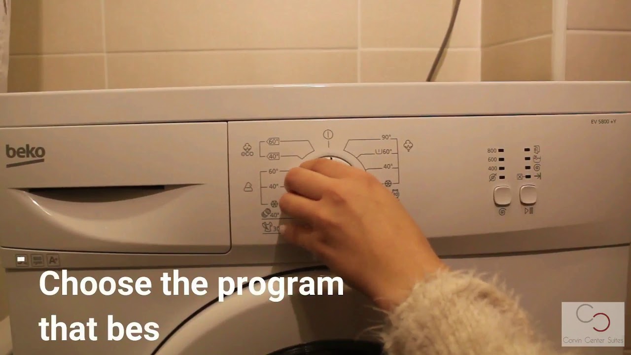 Beko Washing Machine Usage Instructon -- Corvin Center Suites