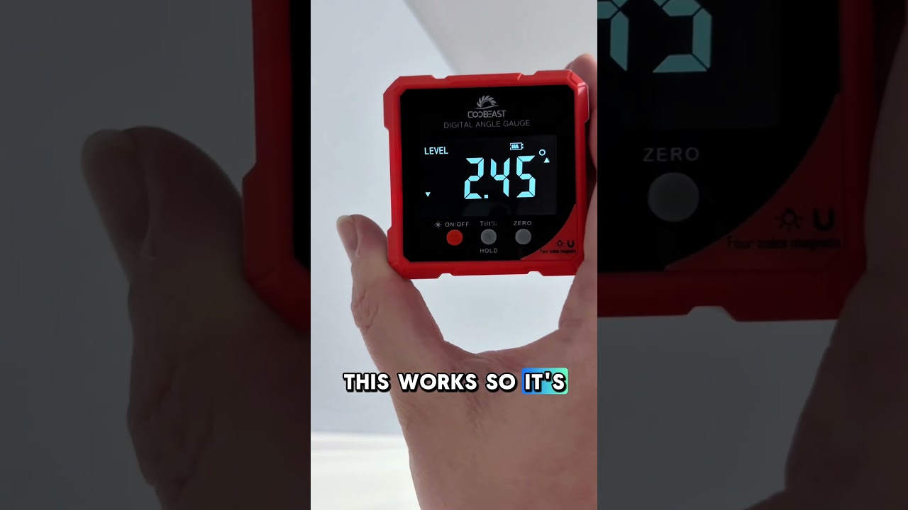 Measure Angles Like a Pro the Simple Way - Digital Angle Finder Magnetic Rechargeable Measuring Tool