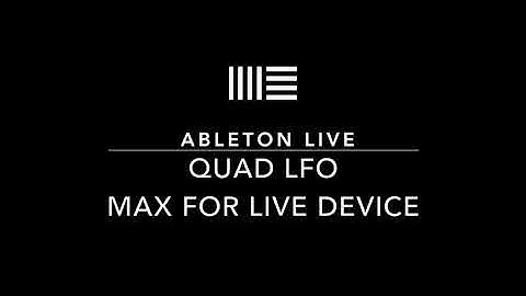 QuadLFO. Max For Live Device. Four LFO